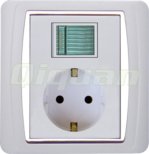 Euro Socket With 1 Switch