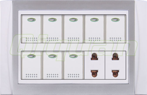 8 gang with 2 socket