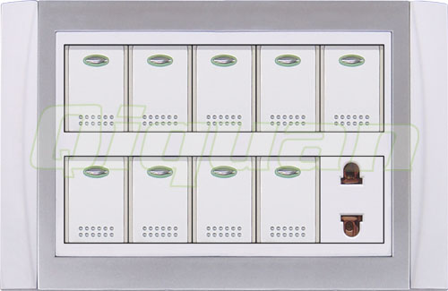 9 gang with 1 socket