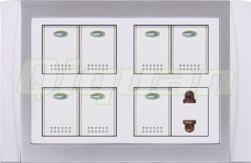 7 gang switch with 1 socket