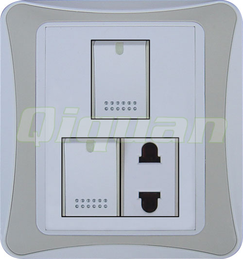 2 Gang With 1 Socket