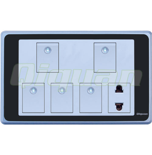 5 gang switch with 1 socket