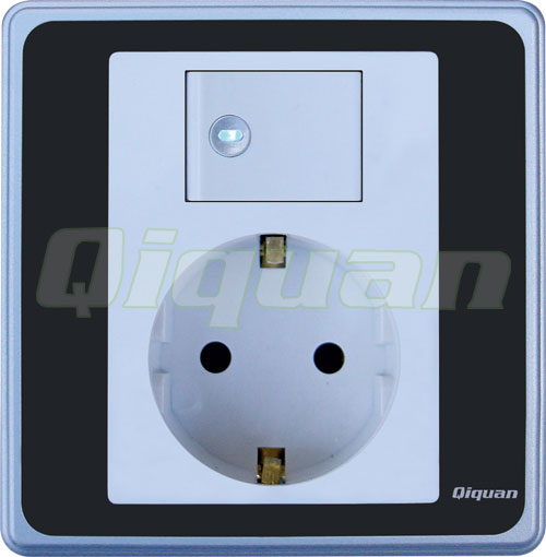 Euro Socket With 1 Switch