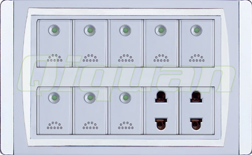 8 gang with 2 socket
