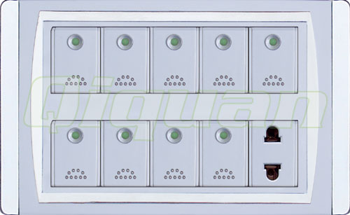 9 gang with 1 socket