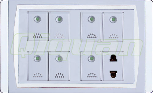 7 gang switch with 1 socket