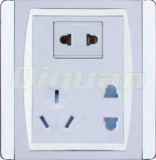 Double socket with Wire Tthree Pole Socket