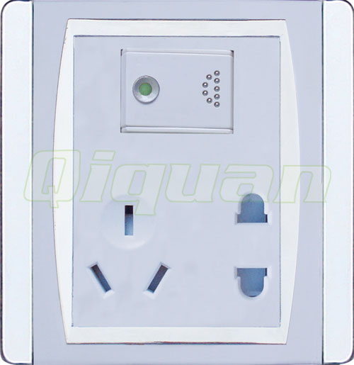 Double Wire Three Pole Socket 1 Switch