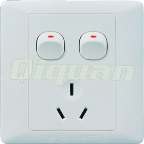 Three Pole Socket With 2 Switch