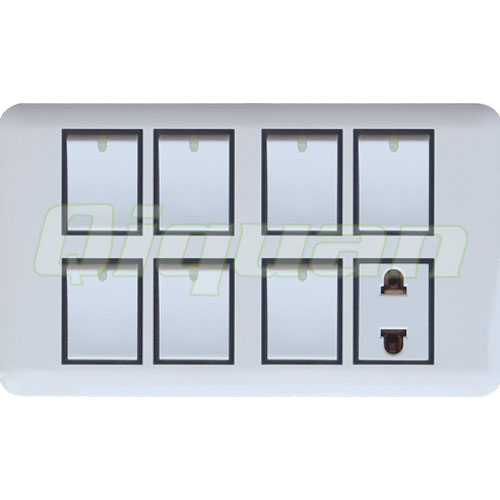 7 gang switch with 1 socket